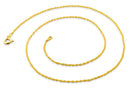 14K Gold Plated Sterling Silver Rope Chain 1.05MM