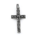 Sterling Silver Flora Cross Pendant