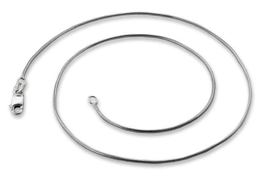 Rhodium Sterling Silver Snake Chain 1.2MM
