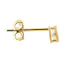 .22 ct Solid 14K Yellow Gold 3mm Round Cut Clear CZ Earrings