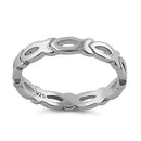 Sterling Silver Eternity Fish Ring