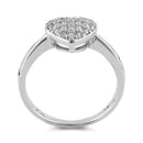 Sterling Silver Clear CZ Heart Shape Ring