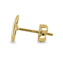 Solid 14K Yellow Gold Infinity Stud Earrings