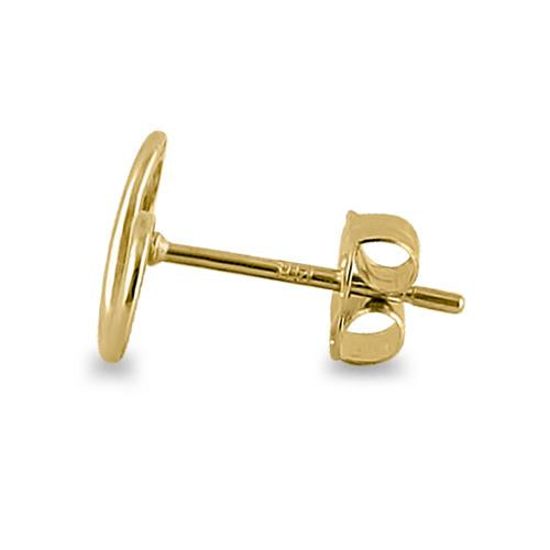 Solid 14K Yellow Gold Infinity Stud Earrings