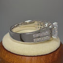 Sterling Silver Princess Cut Clear CZ Engagement Ring