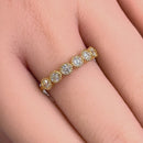 Solid 14K Yellow Gold Six Round 0.75 ct. Diamond Ring
