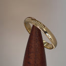 Solid 14K Yellow Gold 3mm Dome Wedding Band