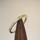 Solid 14K Yellow Gold Classic Half Eternity Round CZ Ring