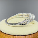 Sterling Silver Filigree Clear CZ Ring