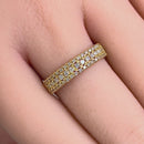 Solid 14K Yellow Gold Cluster 0.39 ct. Diamond Ring