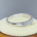 Solid 14K White Gold Double Row 0.42 ct. Diamond Ring