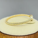 Solid 14K Yellow Gold Evil Eye Diamond Ring