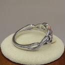 Sterling Silver Gold Two Tone Celtic Daisy Rose Ring