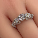 Sterling Silver Regal Round Cut Clear CZ Engagement Ring