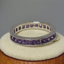 Sterling Silver Purple CZ Eternity Band Ring