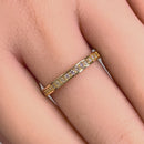 Solid 14K Yellow Gold Half Eternity 0.28 ct. Diamond Ring