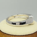 Sterling Silver Channel Bezel Clear CZ Ring