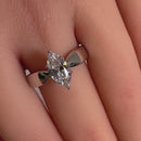 Sterling Silver Marquise Clear CZ Ring