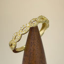 Solid 14K Yellow Gold Simple Twist 0.26 ct. Diamond Ring