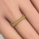 Solid 14K Yellow Gold Stacked Bead Ring