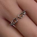 Sterling Silver Angel Wings Ring