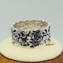 Sterling Silver Floral Band Ring
