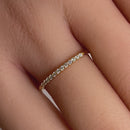 Solid 14K Gold Stackable CZ Ring
