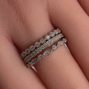 Sterling Silver 3 Piece Stackable CZ Ring