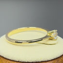 Solid 14K Yellow Gold 4.0mm CZ Wedding Ring