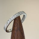 Solid 14K White Gold Half Eternity Wedding Band