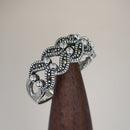 Sterling Silver Half Eternal Bali Marcasite Ring