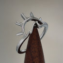 Sterling Silver Sun & Wave Ring