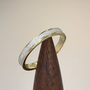 Solid 14K Yellow Gold and White Stardust Band