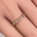 Solid 14K Yellow Gold Channel Eternity CZ Band
