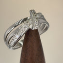 Solid 14K White Gold Twist 0.47 ct. Diamond Ring