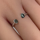 Sterling Silver End to End Nail Head Ring