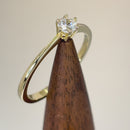 Solid 14K Yellow Gold 4.0mm CZ Wedding Ring