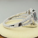 Sterling Silver Rainbow CZ Halo Ring