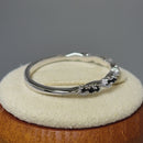 Sterling Silver Dainty Black CZ Ring