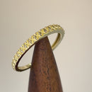 Solid 14K Yellow Gold Diamond Cut Band Ring