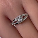 Sterling Silver Square Clear CZ Ring
