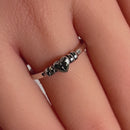 Sterling Silver Heart with Cross Ring