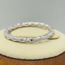 Sterling Silver Thin Hammered Band Ring