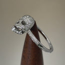 Sterling Silver Skull CZ Ring