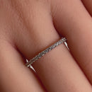 Solid 14K White Gold Eternity CZ Band
