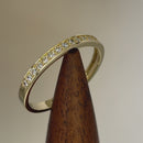 Solid 14K Yellow Gold Half Eternity Wedding Band