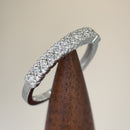 Solid 14K White Gold Cluster Diamond Ring