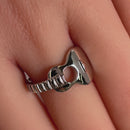 Sterling Silver Acoustic Guitar Ring