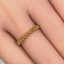 Solid 14K Yellow Gold Bubble Ring