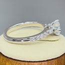 Sterling Silver Simple Classy Round Cut Clear CZ Engagement Ring